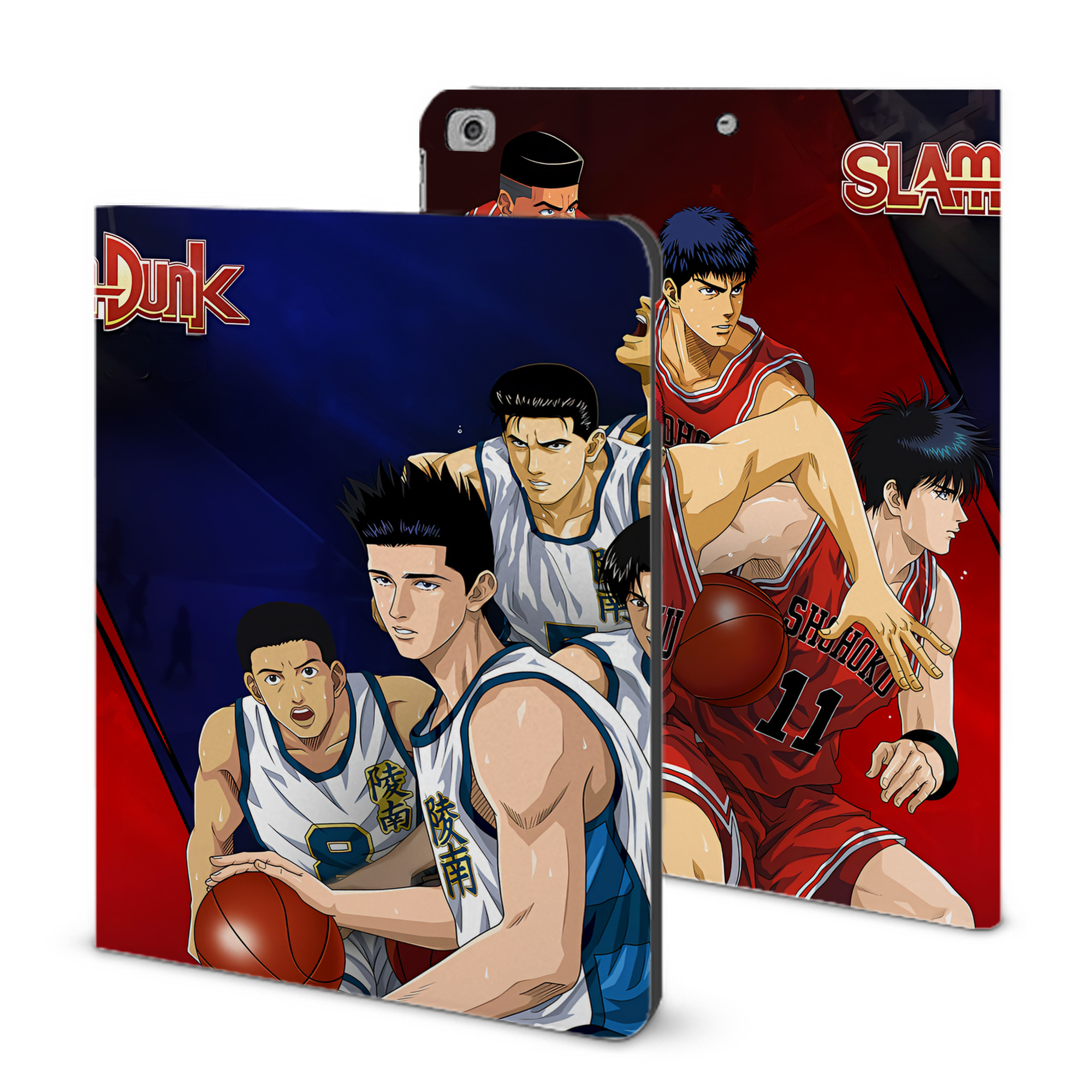 （画像用） SLAM DUNK／スラムダンク IPad ケース ブック型 PUレザー TPU 耐衝撃 軽量 薄型 ペン収納なし 全面保護 IPad 各モデル対応